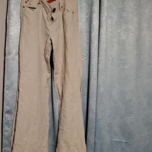 Level 99 wide legged khaki linen pants